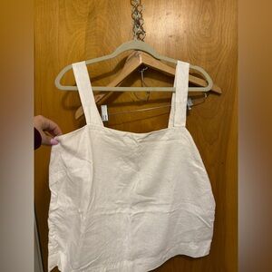 Faherty White Linen Top